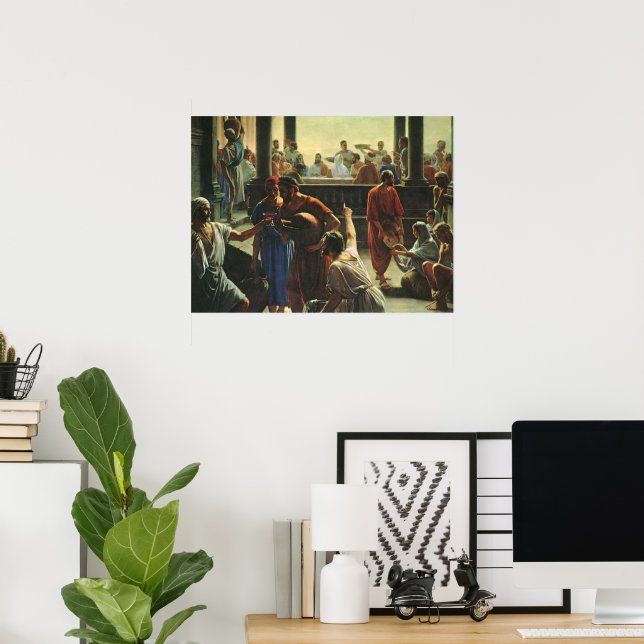 Jesus Christ at Wedding of Cana, Water into Wine Poster (Home Office)