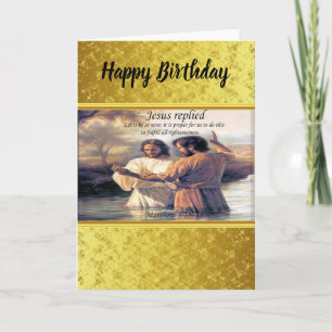 Jesus Christ Baptism image one Card