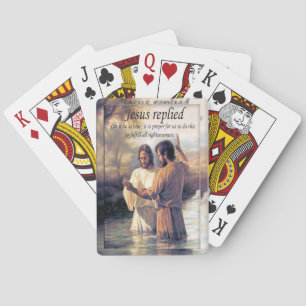 Jesus Christ Baptism image one Playing Cards