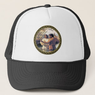 Jesus Christ Baptism image one Trucker Hat