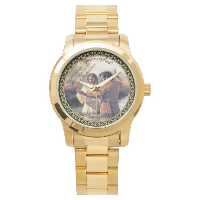 Jesus Christ Baptism image one Watch (Front)