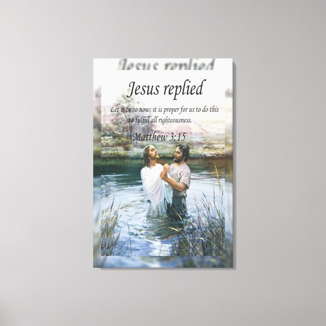 Jesus Christ Baptism image two blur Canvas Print (Front)