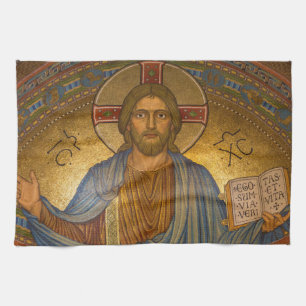 Jesus Christ - Beautiful Christian Artwork Tea Towel