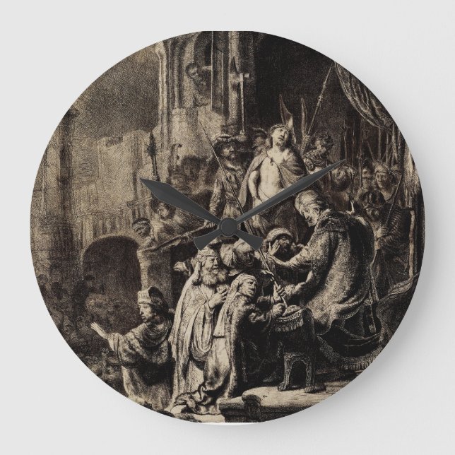 Jesus Christ before Pilate Large Clock (Front)