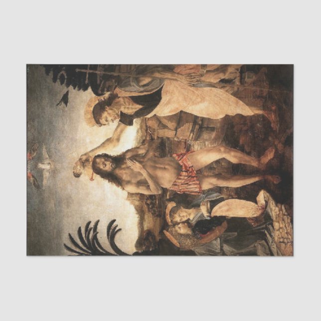 Jesus christ being baptised by John, painting by L Tissue Paper (Front)