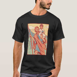 Jesus Christ Bible Saint Christopher T-Shirt