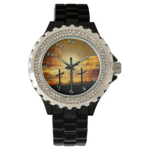 Jesus Christ Blessed Virgin Mary Dove Calvery Watch