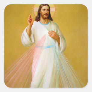 Jesus Christ Blessing Religious Christian gift Square Sticker