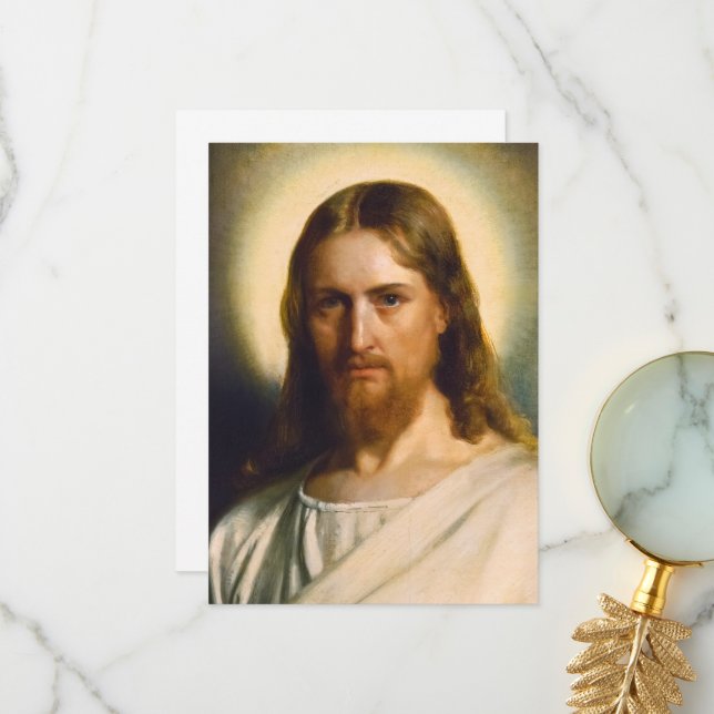 Jesus Christ by Carl Heinrich Bloch Thank You Card (Front/Back In Situ)