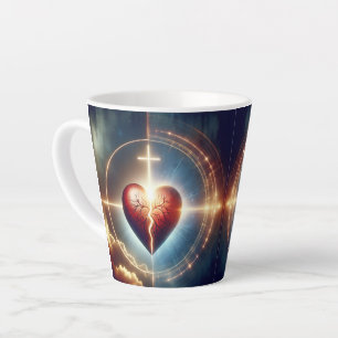 Jesus Christ Can Heal The Broken Hearted Latte Mug