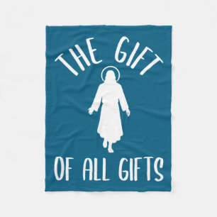 Jesus Christ Christian Christmas Faith Bible Verse Fleece Blanket