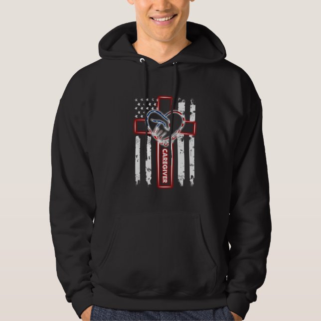 Jesus Christ Christian God Believers Caregiver  Ap Hoodie (Front)