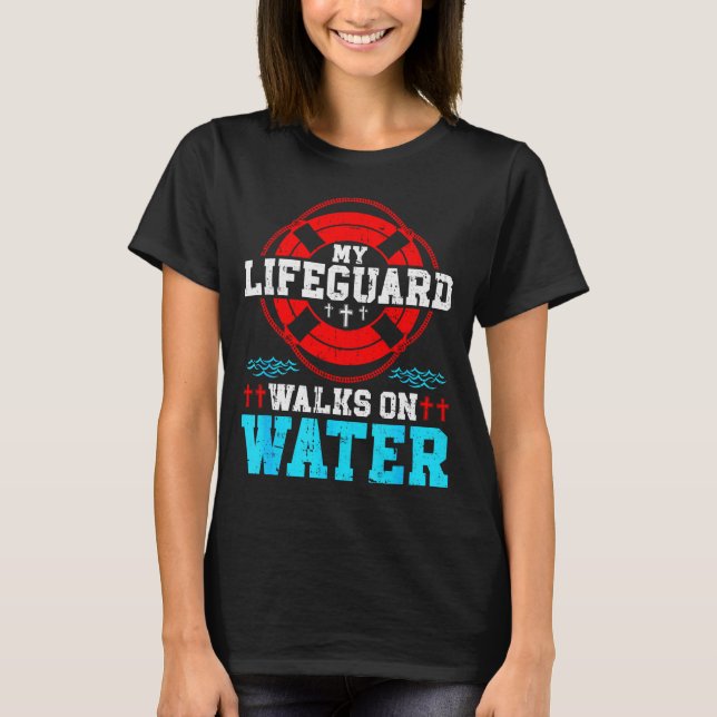Jesus Christ Christian My Walks On Water  T-Shirt (Front)