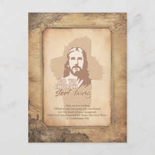Jesus Christ. Christian Preacher Old Fashioned Postcard