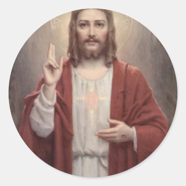 Jesus Christ Classic Round Sticker (Front)