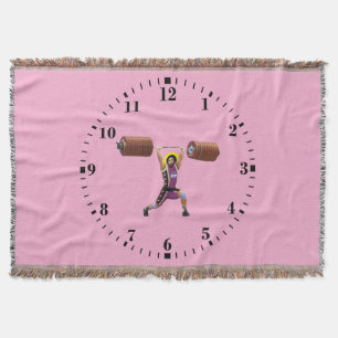 Jesus Christ Clean and Jerk more than 1000 pounds Throw Blanket
