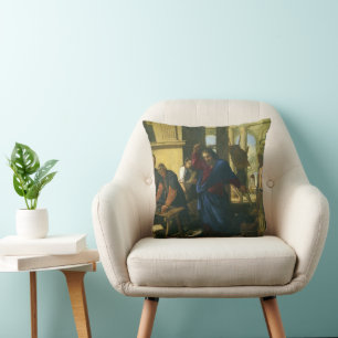 Jesus Christ Cleansing of the Temple Cushion