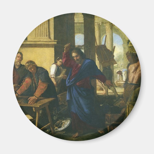 Jesus Christ Cleansing of the Temple Magnet (Front)