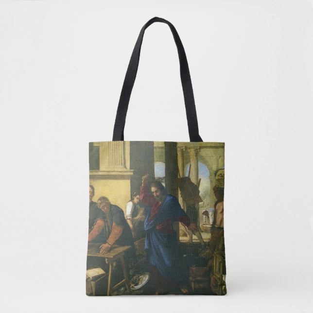 Jesus Christ Cleansing of the Temple Tote Bag (Front)