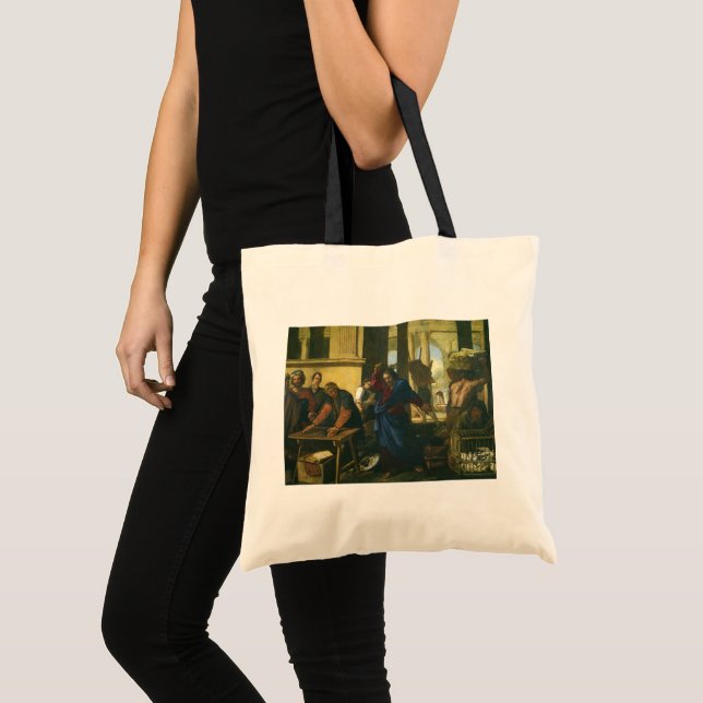 Jesus Christ Cleansing of the Temple Tote Bag (Front (Product))
