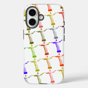 Jesus Christ color pattern iPhone 16 Case