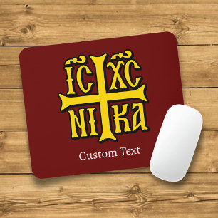Jesus Christ Conquers Emblem Mouse Mat