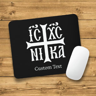 Jesus Christ Conquers Emblem Mouse Mat