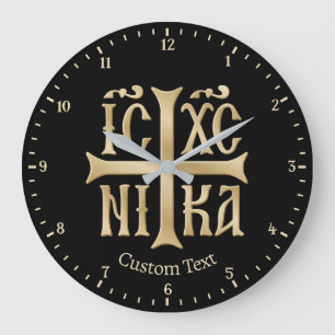 Jesus Christ Conquers Emblem Wall Clock