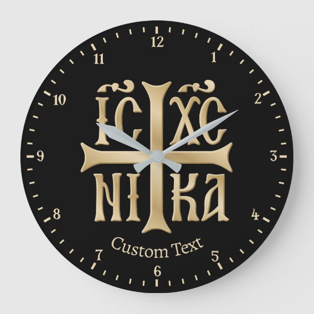Jesus Christ Conquers Emblem Wall Clock (Front)