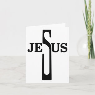 Jesus Christ Cross Christian Faith In God Mens Eas Card