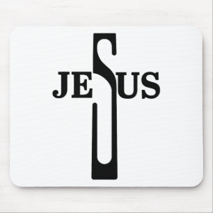Jesus Christ Cross Christian Faith In God Mens Eas Mouse Mat