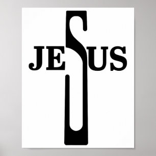 Jesus Christ Cross Christian Faith In God Mens Eas Poster