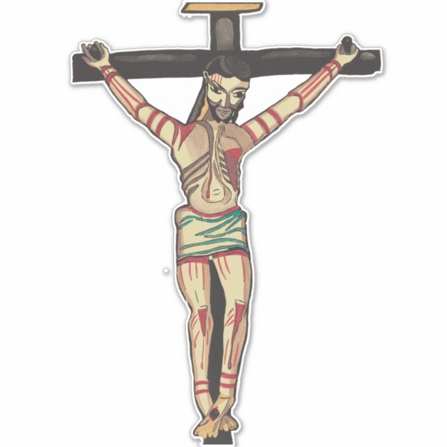 Jesus Christ Cross Crucifixion Watercolor art      (Front)