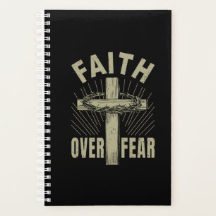 Jesus Christ Cross Faith Over Fear Planner