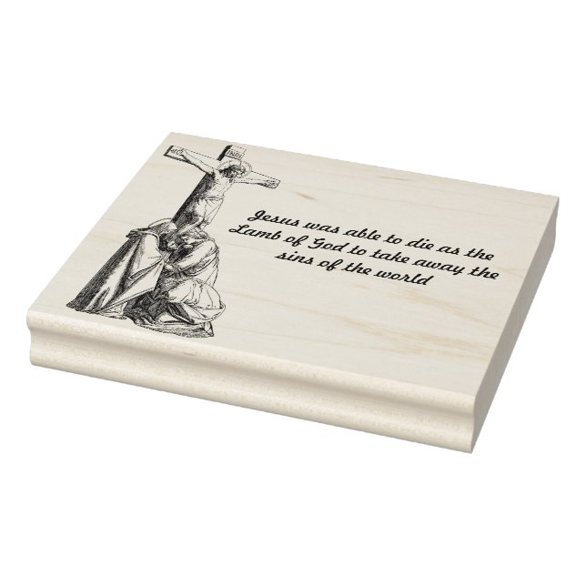 Jesus Christ cross Lamb Of God Quote Rubber Stamp (Stamp)