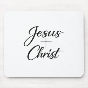 Jesus Christ Crown Cross Christian Faith Design Mouse Mat