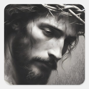 Jesus Christ Crown of Thorns - Chosen Square Sticker