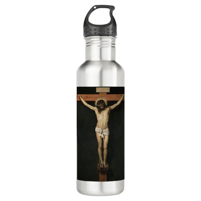Jesus Christ crucified  by Diego Velaquez 710 Ml Water Bottle (Front)