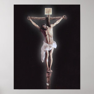 Jesus Christ Crucified Devotional Image Poster