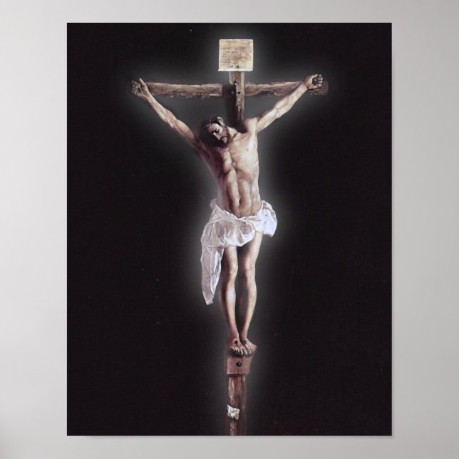 Jesus Christ Crucified Devotional Image Poster (Front)