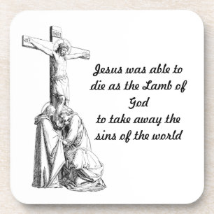  Jesus Christ Crucifixion cross Bible Quotes   Coaster