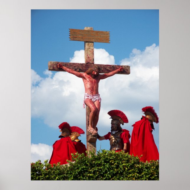 Jesus Christ Crucifixion Cross Christian Poster (Front)