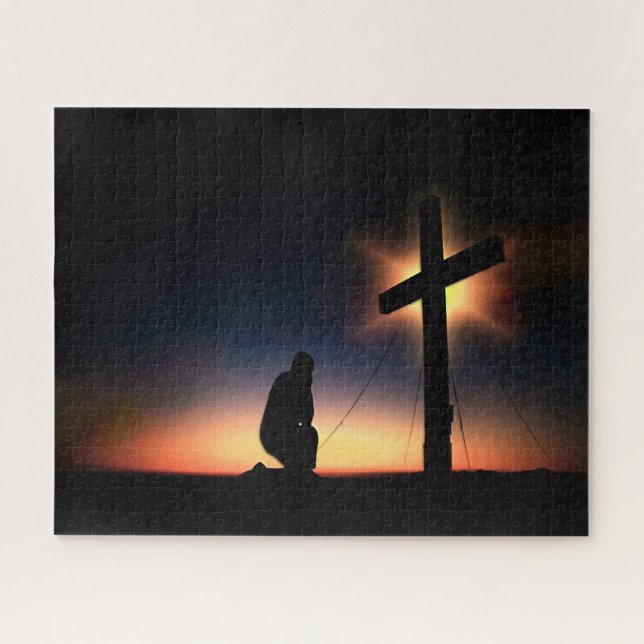 Jesus Christ Crucifixion Cross Jigsaw Puzzle (Horizontal)