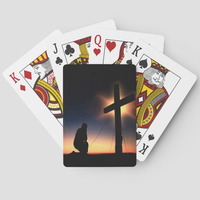 Jesus Christ Crucifixion Cross Playing Cards (Back)