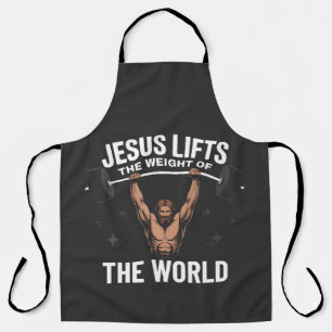 Jesus Christ Deadlifting Apron
