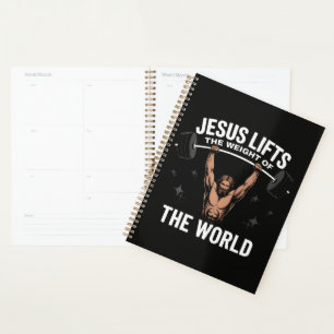 Jesus Christ Deadlifting Planner