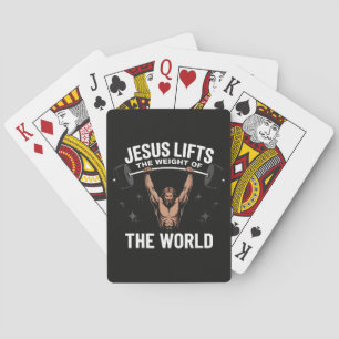 Jesus Christ Deadlifting Playing Cards