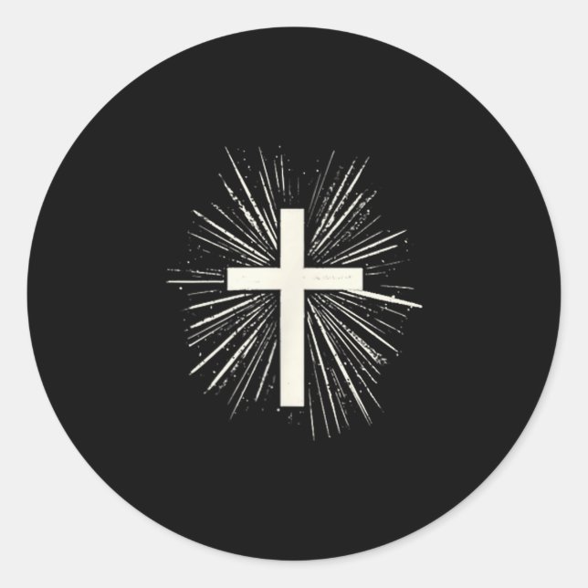 Jesus Christ Design For Christians Men Women Chris Classic Round Sticker (Front)