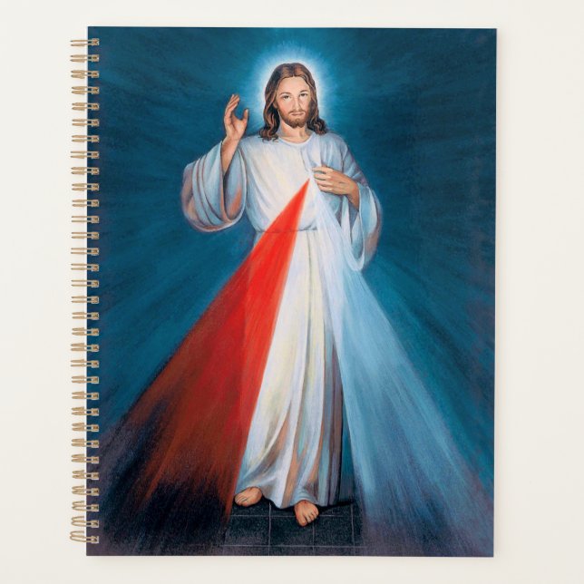 Jesus Christ Divine Mercy Sacred Heart of Jesus Planner (Front)