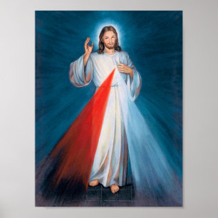 Jesus Christ Divine Mercy Sacred Heart of Jesus Poster